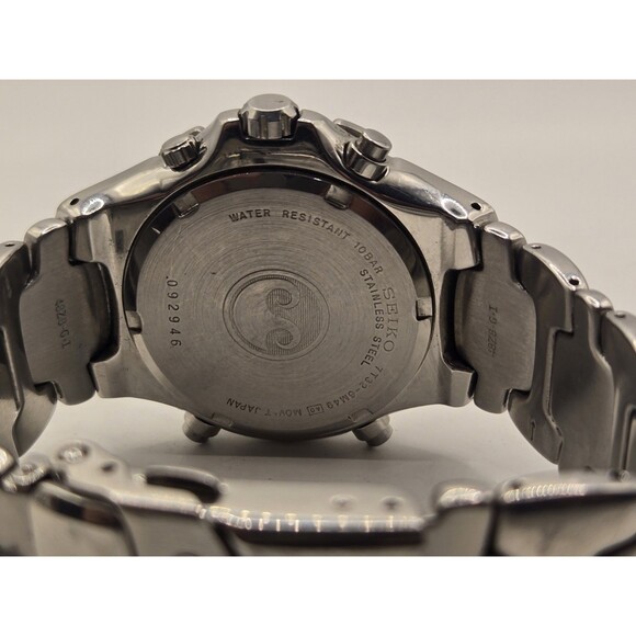 Seiko 7T32-6M49 Stainless Steel 42.5mm Chronograph Alarm Watch. Excellent. - Picture 11 of 15